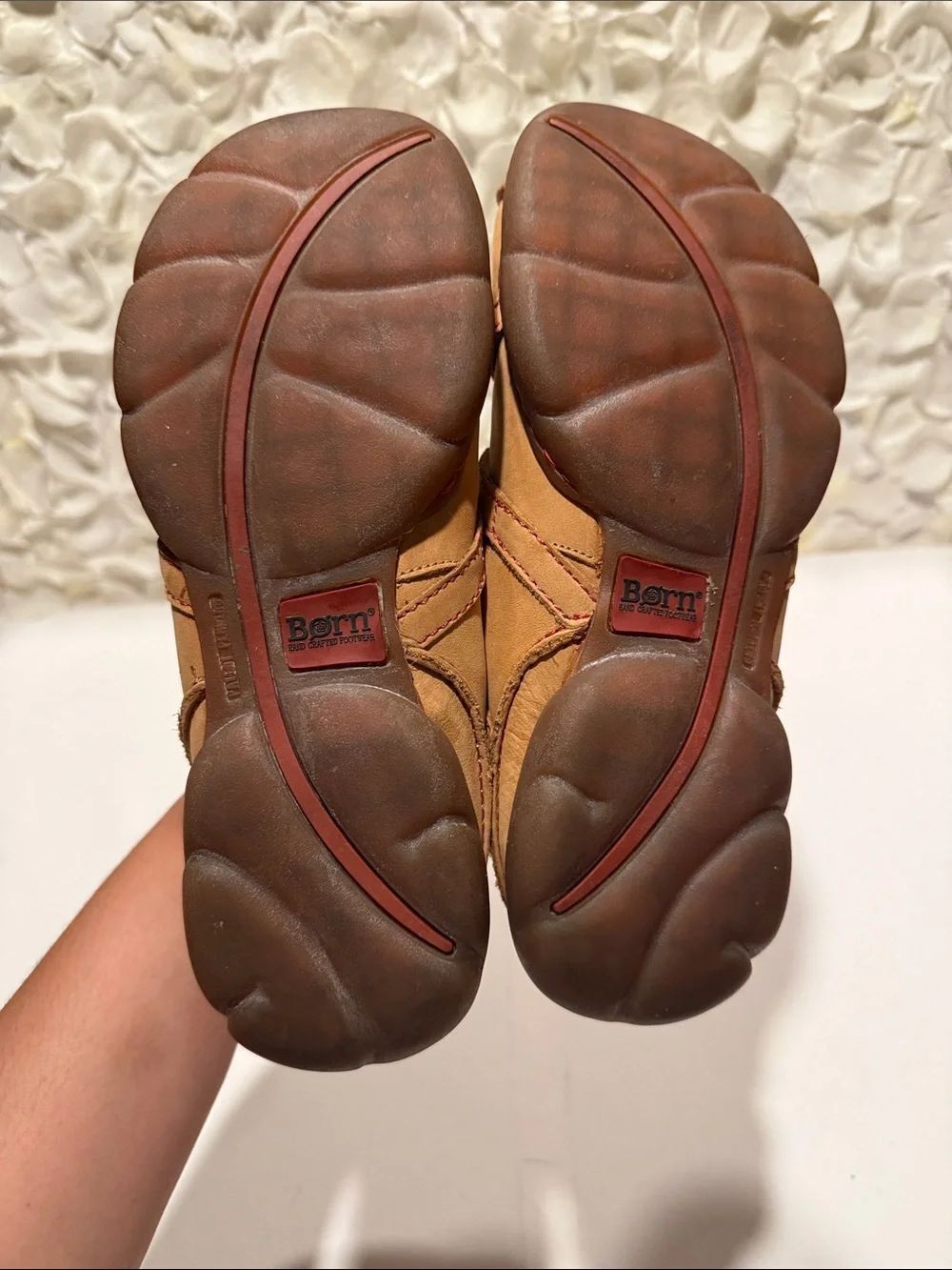 Born Tan Leather Triple-Strap Mary Jane Flats - Picture 5 of 5